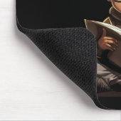 Book's Afro 読 African American Reader Bookworm マウスパッド (コーナー)