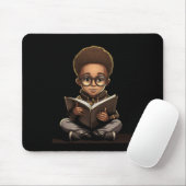 Book's Afro 読 African American Reader Bookworm マウスパッド (マウス)