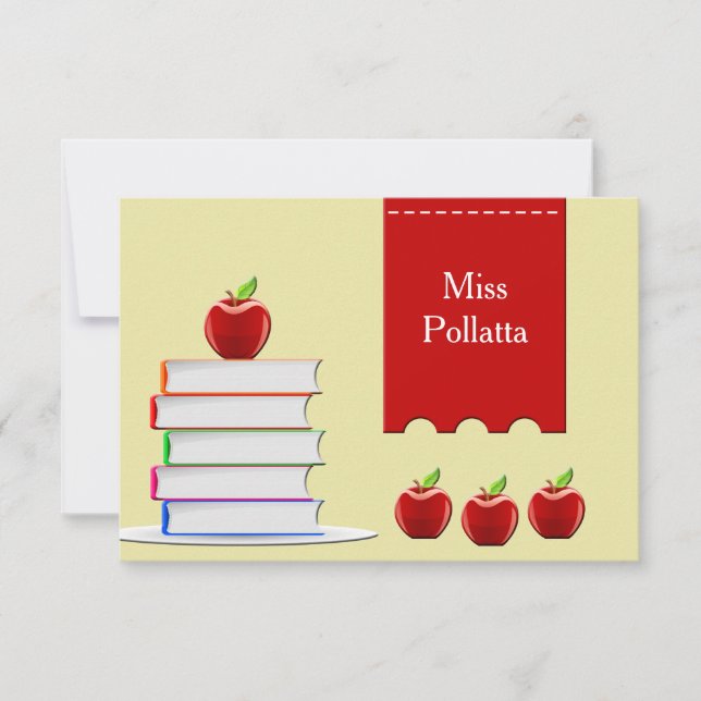 Books and Apple Card（本とリンゴのカード） (正面)