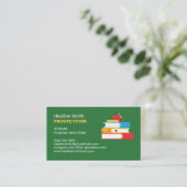 Books and Apple Private Tutor Business Card 名刺 (スタンド正面)