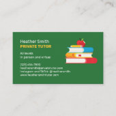 Books and Apple Private Tutor Business Card 名刺 (正面)