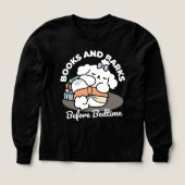 Books and Barks – Cute Sleepy Dog Reading Design (デザイン正面)