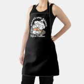 Books and Barks – Cute Sleepy Dog Reading Design エプロン (インサイチュ)