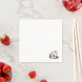 Books and Barks – Cute Sleepy Dog Reading Design スタンダードカクテルナプキン (インサイチュ)