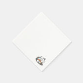 Books and Barks – Cute Sleepy Dog Reading Design スタンダードカクテルナプキン (角)