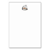 Books and Barks – Cute Sleepy Dog Reading Design テーブルナンバー (裏面)