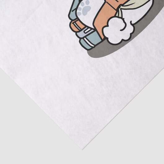 Books and Barks – Cute Sleepy Dog Reading Design 薄葉紙 (詳細)