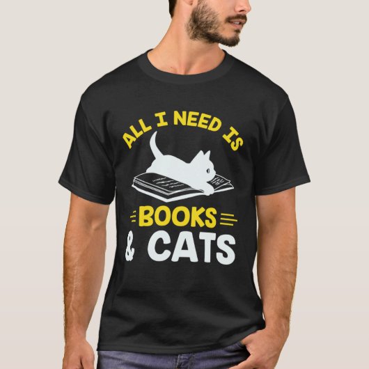 Books and Cats Pet Owner Cats Animal Cat Owner Tシャツ (正面)
