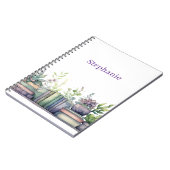 Books and Plants Watercolor Notebook ノートブック (左側)