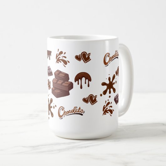 Books and Tea Cozy Reader Graphic コーヒーマグカップ (正面右)