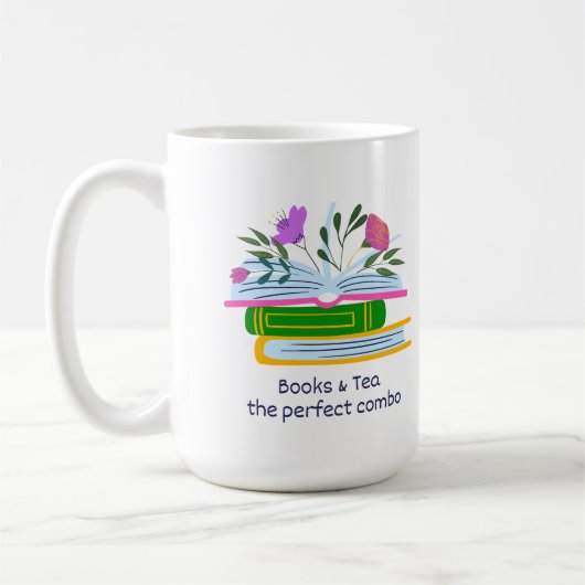 Books and Tea - The Perfect Combo コーヒーマグカップ (左)