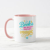 “Books Are Magic”   Quote & Sparkles マグカップ (左)
