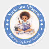 Books are Magical Reading Explorer Award ラウンドシール (正面)