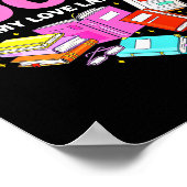 Books Are My Love Language Reading Lover Librarian ポスター (角)