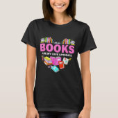 Books Are My Love Language Reading Lover Librarian Tシャツ (正面)