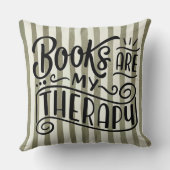 Books Are My Therapy for Bookish クッション (裏面)