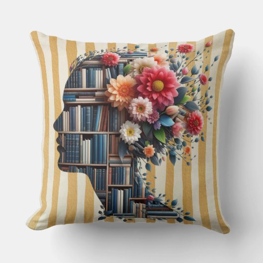 Books Are My Therapy for Bookish クッション (正面)