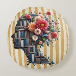 Books Are My Therapy for Bookish ラウンドクッション