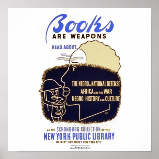 "Books Are Weapons" ポスター (正面)