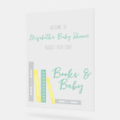 Books Baby Shower アクリルサイン (傾斜)