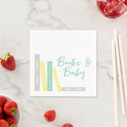 Books Baby Shower スタンダードカクテルナプキン (インサイチュ)