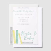 Books Baby Shower ベラム紙招待状 (オフセット)