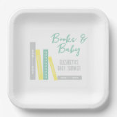 Books Baby Shower ペーパープレート (正面)