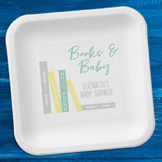 Books Baby Shower ペーパープレート