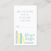 Books Baby Shower Diaper Raffle エンクロージャーカード (正面)