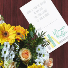 Books Baby Shower Diaper Raffle エンクロージャーカード