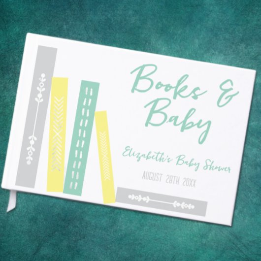 Books Baby Shower Guestbook ゲストブック