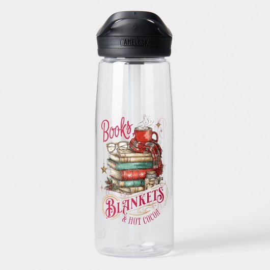 Books Blankets and Hot Cocoa ウォーターボトル (背面)
