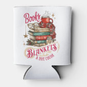 Books Blankets and Hot Cocoa  缶クーラー (正面)