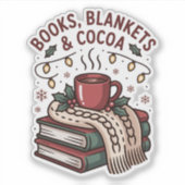 Books, Blankets & Cocoa Cozy Holiday シール (正面)