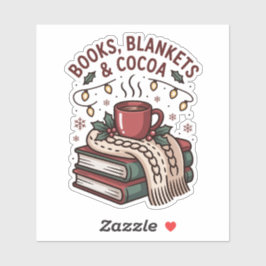 Books, Blankets & Cocoa Cozy Holiday シール