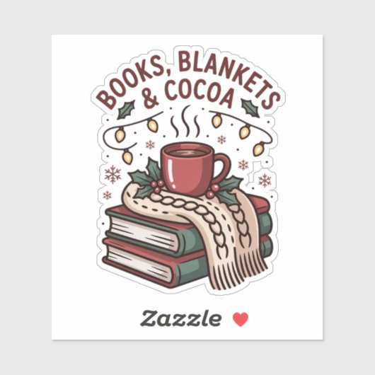 Books, Blankets & Cocoa Cozy Holiday シール (シート)
