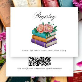 Books Bridal shower QR code for registry  エンクロージャーカード