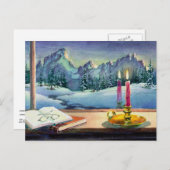 BOOKS & CANDLE by SHARON SHARPE ポストカード (正面/裏面)