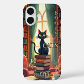 Books Cats and Coffee Phone Case  Case-Mate iPhoneケース (裏面)