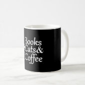 Books Cats & Coffee コーヒーマグカップ (正面右)