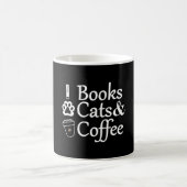 Books Cats & Coffee コーヒーマグカップ (中央)