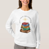 Books Christmas Tree私が欲しいものTシャツ Tシャツ (正面)