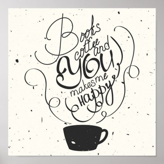 Books Coffeeと私を幸せにする ポスター (正面)