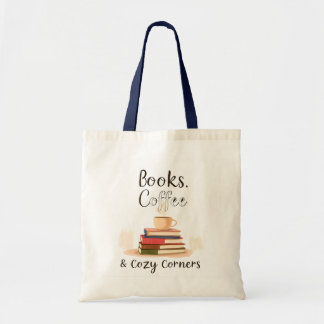 Books Coffee & Cozy Corners Tote Bag | Book Lover  トートバッグ