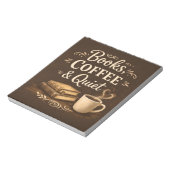 Books, Coffee & Quiet – Dark Academia Book Lover ノートパッド (回転)