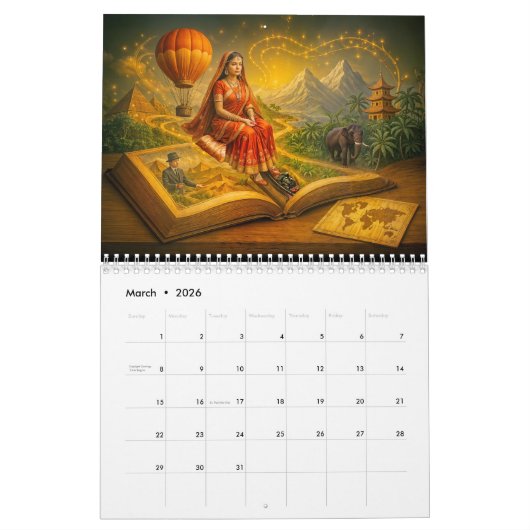 Books Come Alive – Imaginative Literary カレンダー (3月 2026)