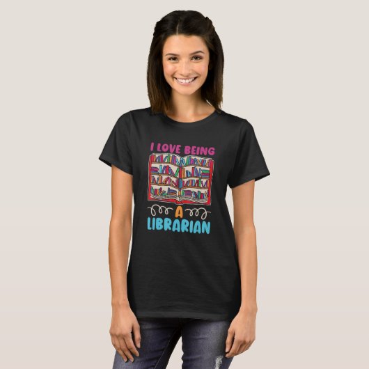Books Cute Writer Librarian  Library Bookworm Book Tシャツ (正面フル)