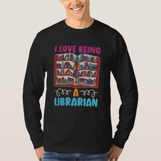 Books Cute Writer Librarian Library Bookworm Book Tシャツ (正面)