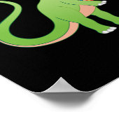 Books Dino Reading Book Literature ポスター (角)