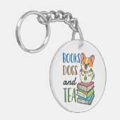 Books Dogs and Tea 読 Weekend's キーホルダー (正面左)